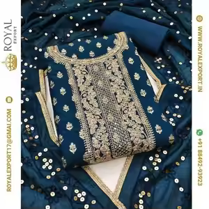 3 Pcs Women's Unstitched Embroidered Suit