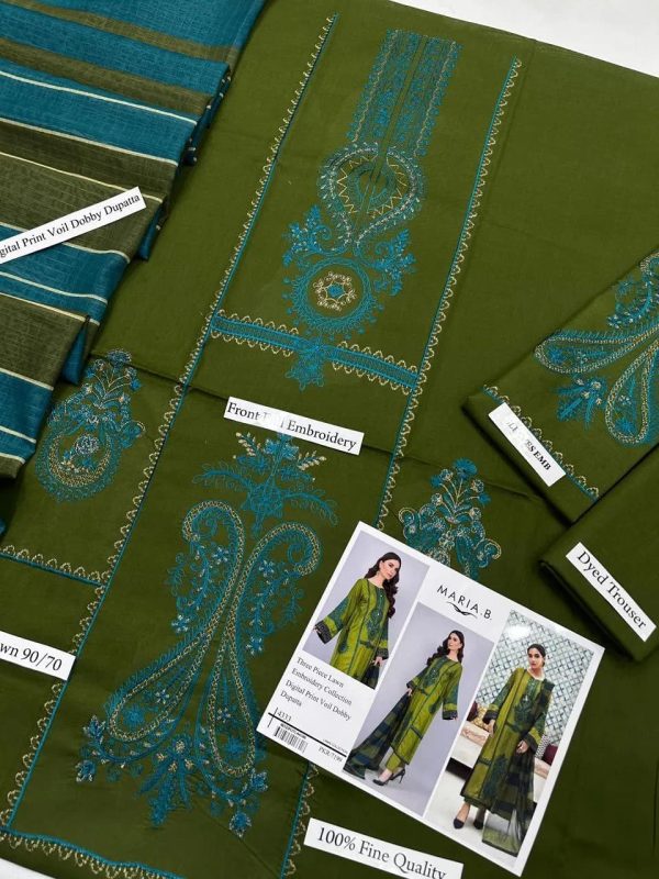 MARIA B 3 Pcs Unstitched Embroidered Suit